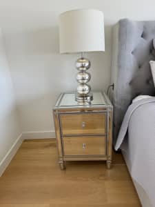 Mirrored bedside tables