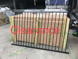 Clearance DIY black Aluminium boundary fence size below 
