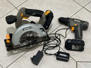 Rockwell Cordless Drill and Circular Saw