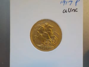 Gold Sovereign 1917 a unc Perth Mint