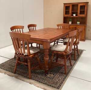 Dining table with 6 chairs and buffet Can Delivery