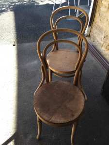 Kitchen chairs wooden and old x 2