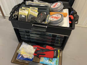 Large Fishing Tackle Box and new tackle to beat them all !!