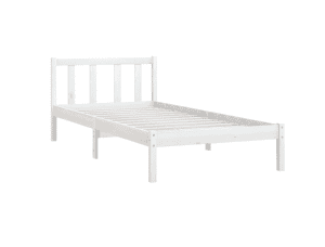 vidaXL Bed Frame White Solid Wood Pine - (SKU:810048) Free Delivery