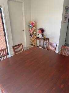 8 Seater Square Hardwood Table 8 Chairs