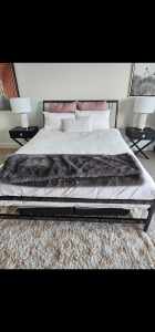 Queen size bed with luxury matress