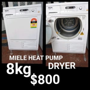 LITTLE USED, AS NE CONDITION HEAT PUMP MIELE DRYER IN WORKING ORDER
