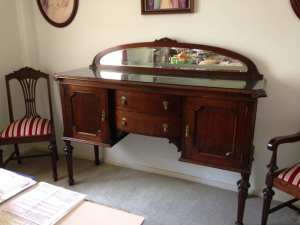 BIG PRICE DROP - Solid Timber Sideboard with mirror