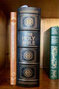 Huge King James Family Bible Book of Job - Leather bound books