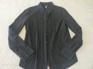 Armani black tailored shirt size Eu 42 USA 6 Aus 8-10