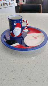 Matching Christmas Plate and Mug Set