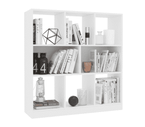 vidaXL Book Cabinet White Engineered Wood (SKU:800171) Free Delivery