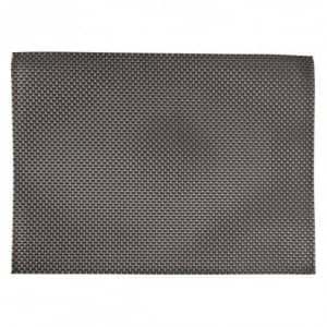 APS (Pack of 6) PVC Silver And Grey Placemat (Item code: GJ995)