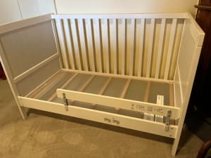 IKEA Cot with mattress and fitted sheets