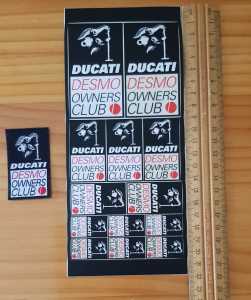 Ducati Desmo Owners Club Decals/Stickers.