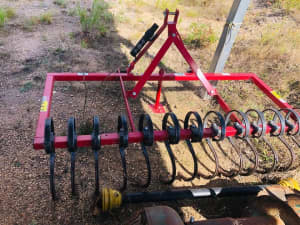 Grader blade, auger and stick rack to suit tractor