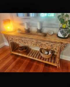 Bali style console table