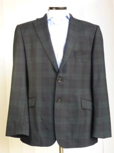 Paul Cottesloe Green Black Cheq Wool Sports Jacket Size 44