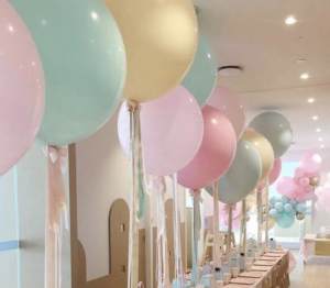 Giant Helium Balloons with Tinsel/ Tassels/ Ribbons and weight