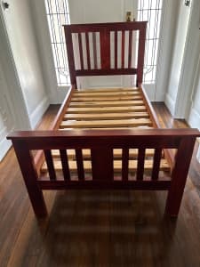 Single Timber bed plus Sealy mattress