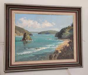 Professionally framed Oil Painting of Stewart Island, New Zealand 