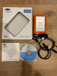 LaCie Rugged 320Gb All-Terain Portable Hard Drive - Triple Interface