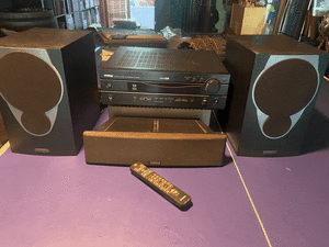 Yamaha sound system with mission mx2 speakers