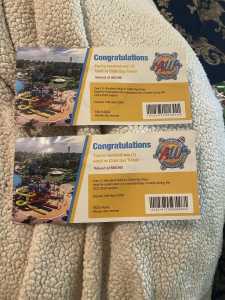 Tickets Adventure World , $50 for both!