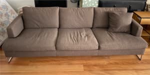 Jardan Brown Couch - 3 Seater
