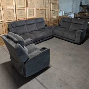 NEW BISON ELECTRIC RECLINER 6 SEATER RRP $3700
