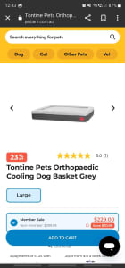 Dog bed orthopaedic large. brand new!