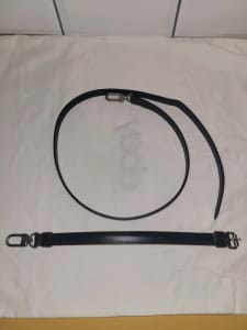 Authentic Louis Vuitton black leather adjustable strap