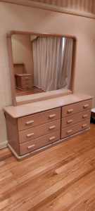Solid timber bedroom suite in very good condition. 