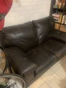 Leather lounge 2 seater