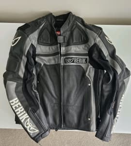 Size 52 Berik Leather Motorcycle Jacket
