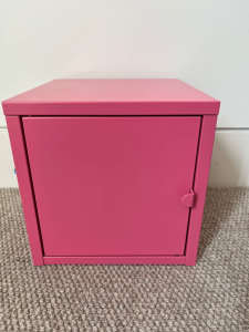 Small Pink Metal Cabinet 25cm