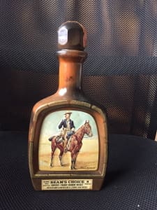 2 Beam’s Choice Kentucky, empty collectable whiskey bottle