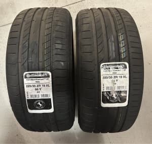 For Sale 2 New Continental Tyres 225/35R19.88Y Clarkson Wanneroo Area Preview
