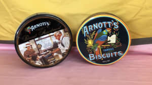 2 Arnott’s Round Tins Nostalgia 80’s & Shop 12888/6