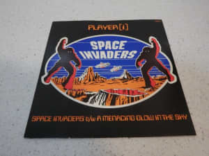 Vintage SPACE INVADERS 1979 Vinyl 45rpm Single PLAYER1 Record NMC Rare