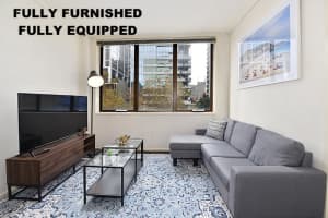 Next to QVM, fully furnished 1 bedroom apartment, $670 per week