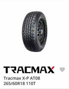 Tracmax tyres 265/60R18 110T !!!