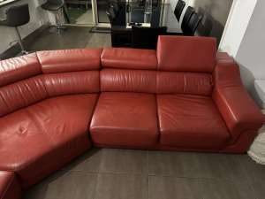 Corner suite leather large couch