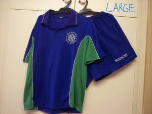 Modbury high school P.E uniform (shirt and shorts)-size Large