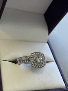 Engagement ring plus wedding ring
