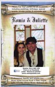 Romio & Juliette - Duo - Entertainers, Musicians & Artists 