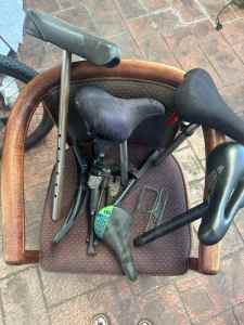 Bike seats, stand and other parts