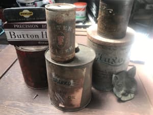 Antique vintage tins