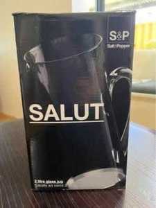 S&P 2lt glass water jug