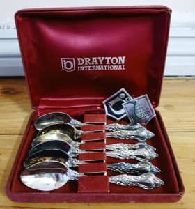 VINTAGE Drayton International Silver plate - 6 x Tea Spoons